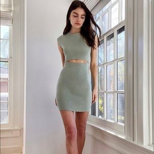 Aritzia Wilfred Free Cut-Out Knit Dress